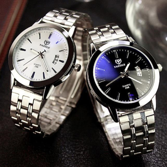 Top Brand Luxury Noctilucent Stainless Steel Wristwatch Mens