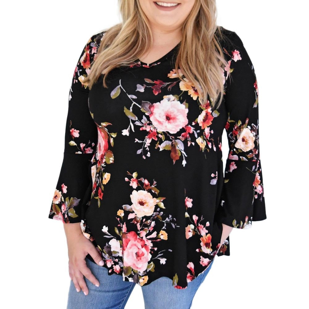 plus size female t-shirt summer loose long sleeved top 5XL Casual t shirts