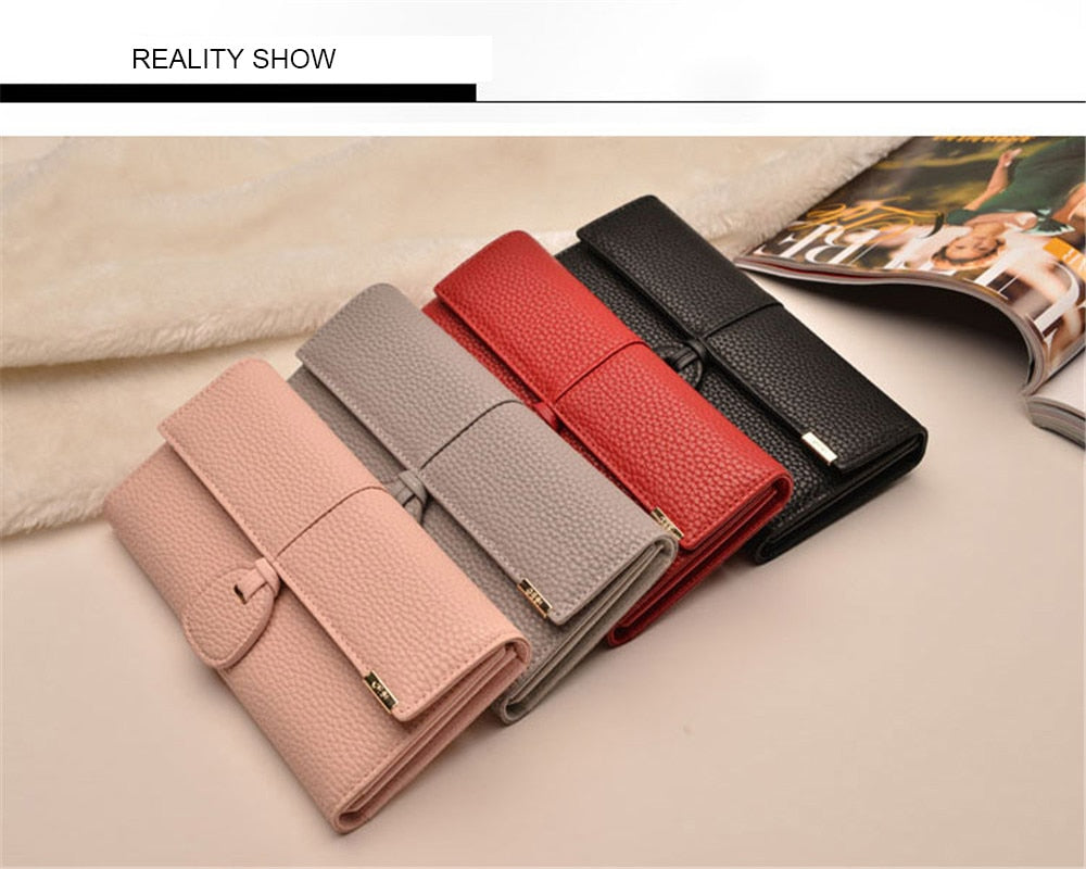 Luxury Leather Wallets Women Brand Purses Woman Wallet