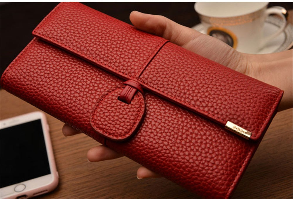Luxury Leather Wallets Women Brand Purses Woman Wallet
