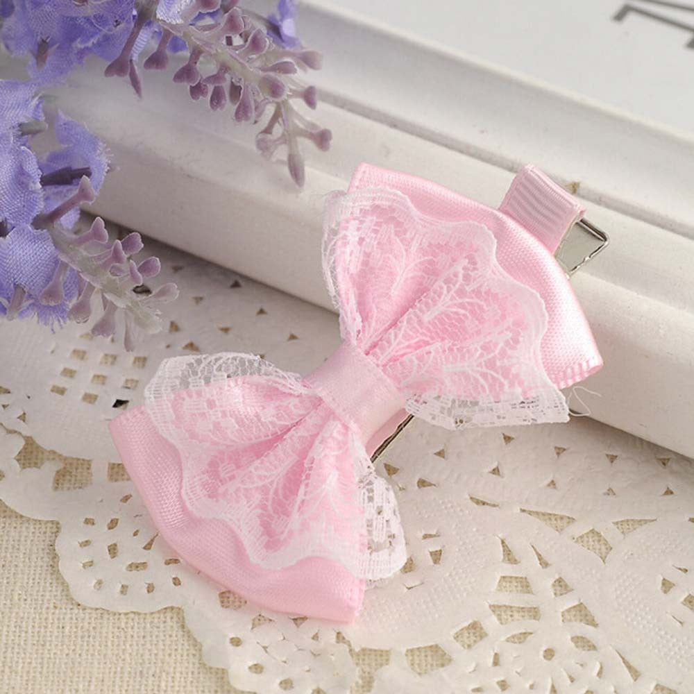 Best sale Cute Lace Bowknot Hair Clips Beautiful Baby Girl