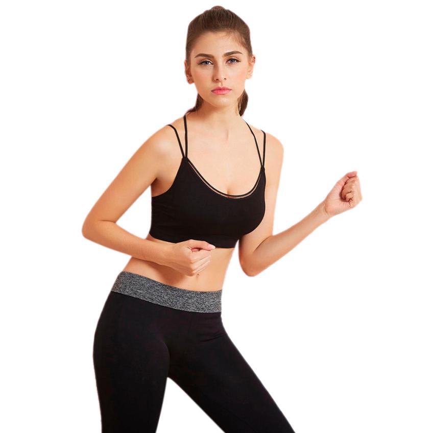 Women Running Sport Yoga Bra Braids Vest Have A Chest Pad