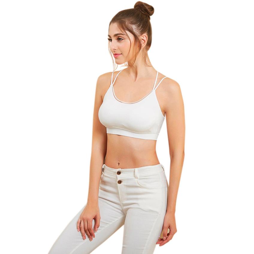 Women Running Sport Yoga Bra Braids Vest Have A Chest Pad