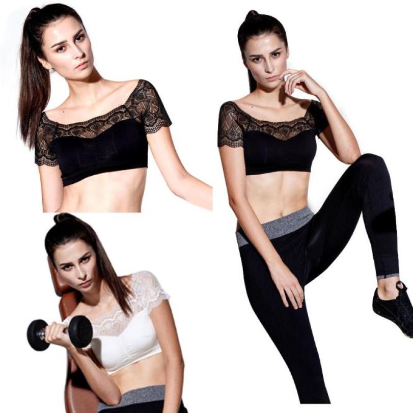 Sexy Women Lace Strap Vest Tank Crop Top Unpadded Bra