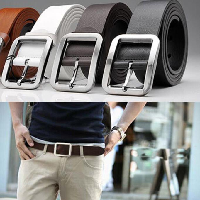 Belts for Men's Casual Leather Belt Buckle Waist Strap