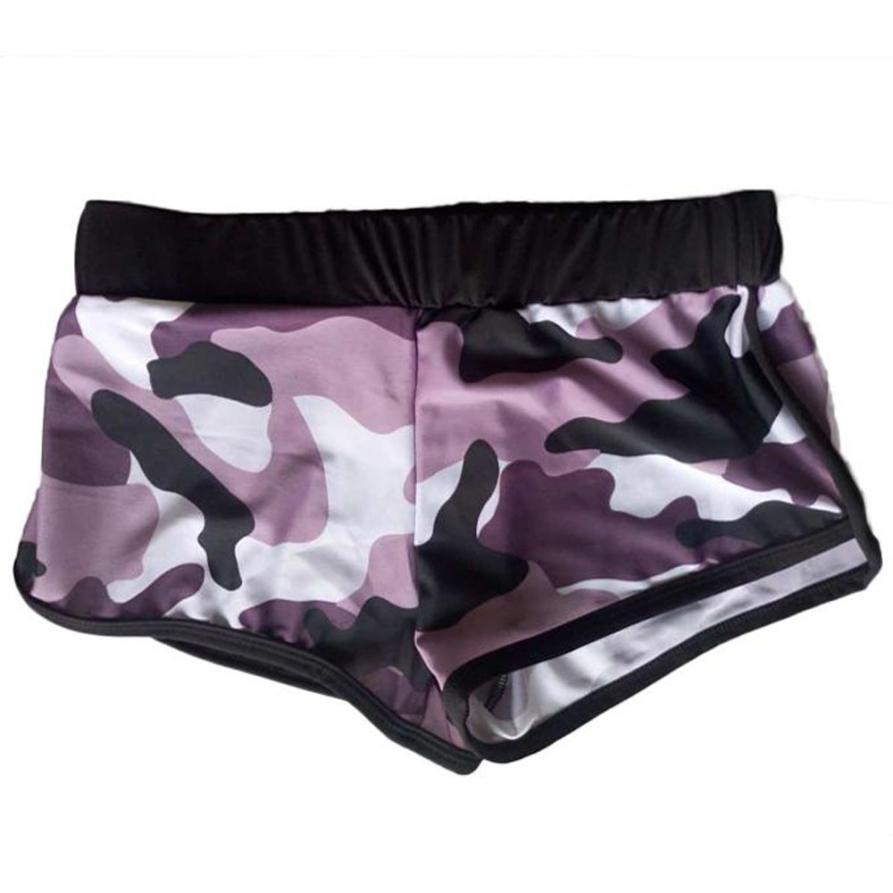 Women Camouflage Running Yoga Gym Fitness Sport Low-Waist Breathable