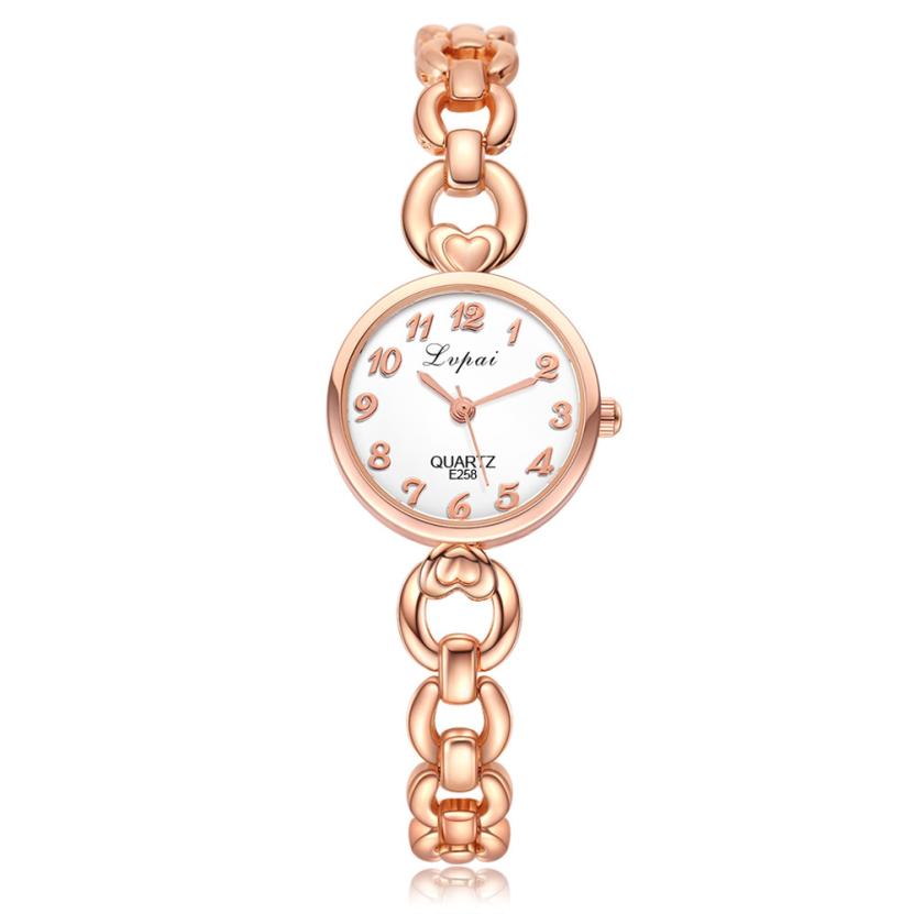 Fashion Ladies Unisex Stainless Steel Rhinestone Quartz Wrist Watch