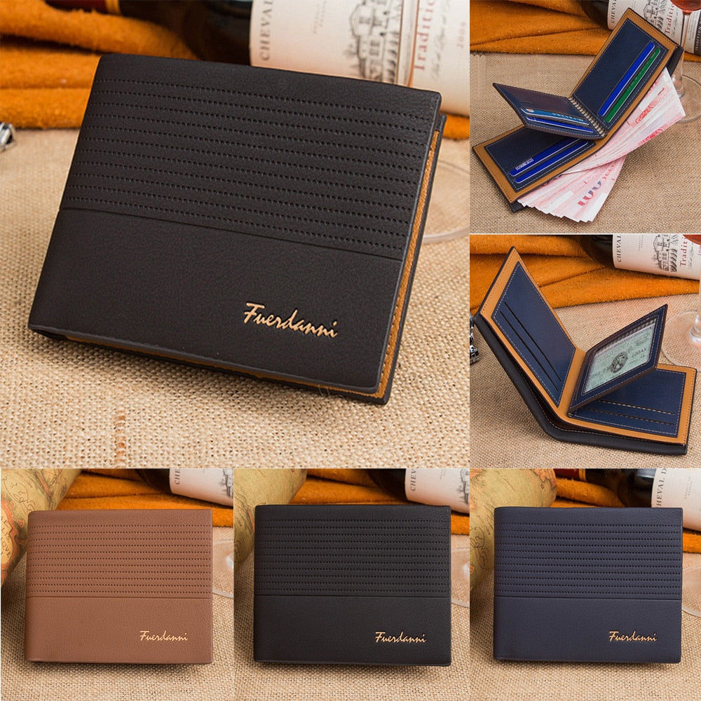 Man Embossing Dull Polish Wallet Pocket Credit Card Clutch Bifold Purse