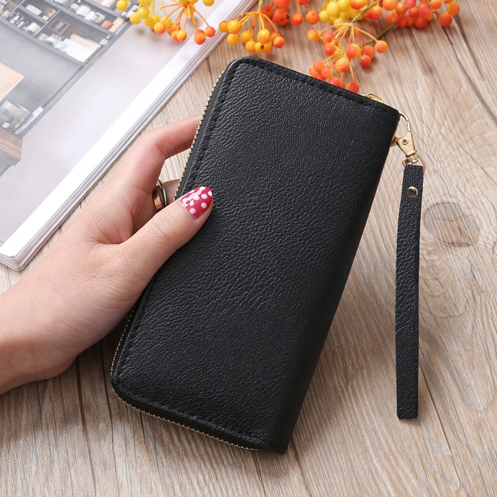 PU Leather Fashion Women Lichee Pattern Wallet