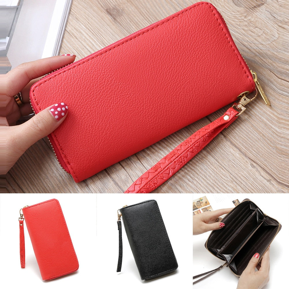 PU Leather Fashion Women Lichee Pattern Wallet