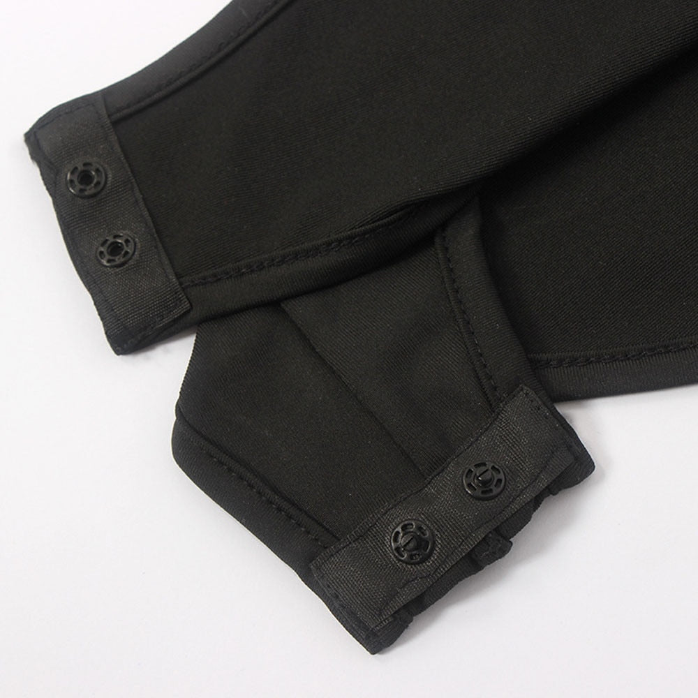 Elegant Choker Jumpsuit Womens High Neck Bodysuits Sexy Rompers