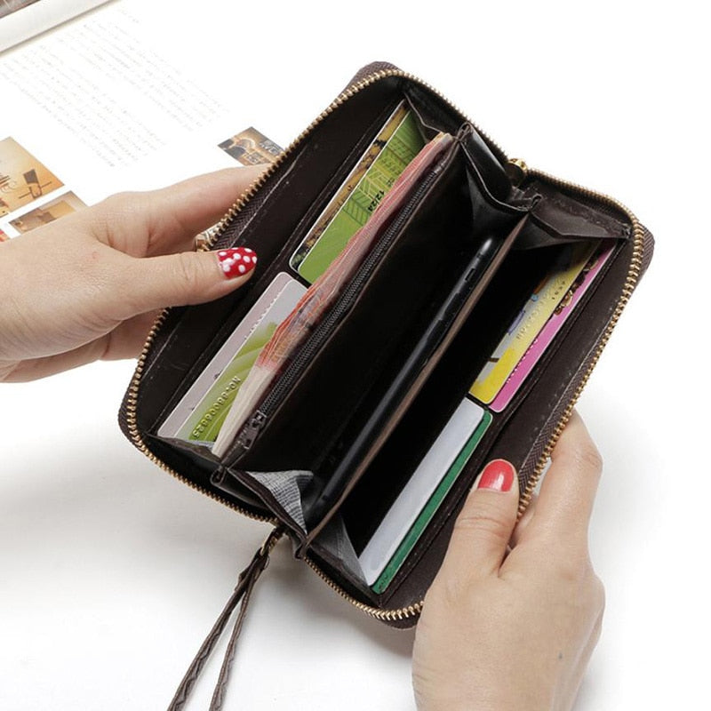 Female long wallet Fashion Stone pattern zipper