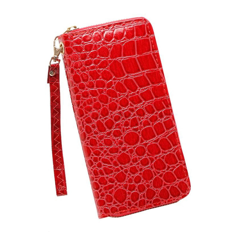 Female long wallet Fashion Stone pattern zipper