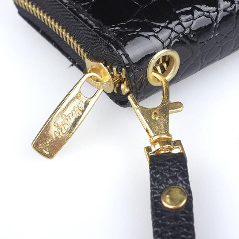 Female long wallet Fashion Stone pattern zipper
