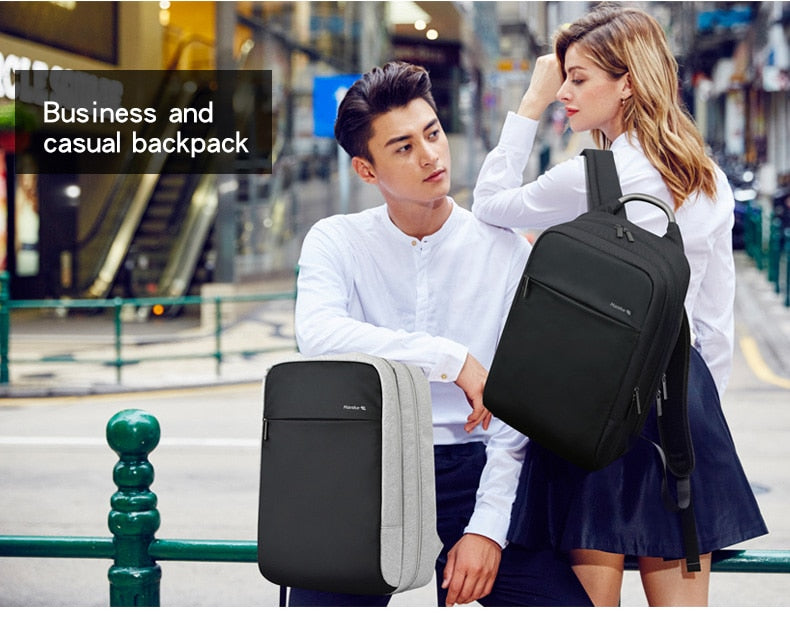 Anti theft Expandable Laptop Men Backpack Male Schoolbag