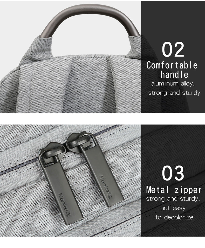 Anti theft Expandable Laptop Men Backpack Male Schoolbag