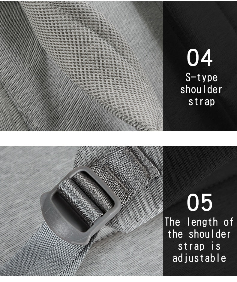 Anti theft Expandable Laptop Men Backpack Male Schoolbag