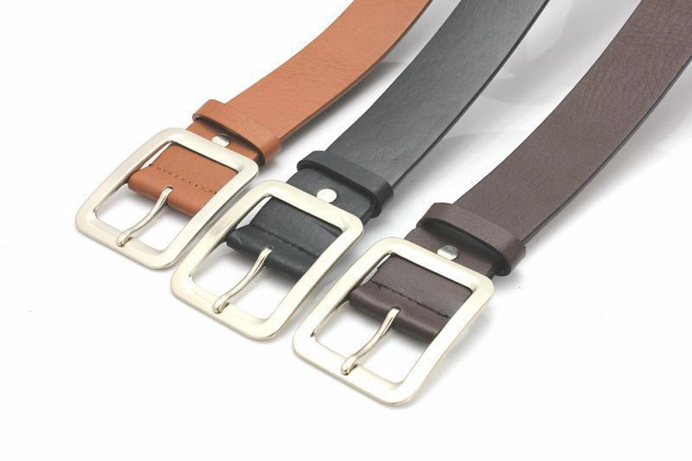 High quality Men's Casual Faux Leather Belt Buckle Waist Strap