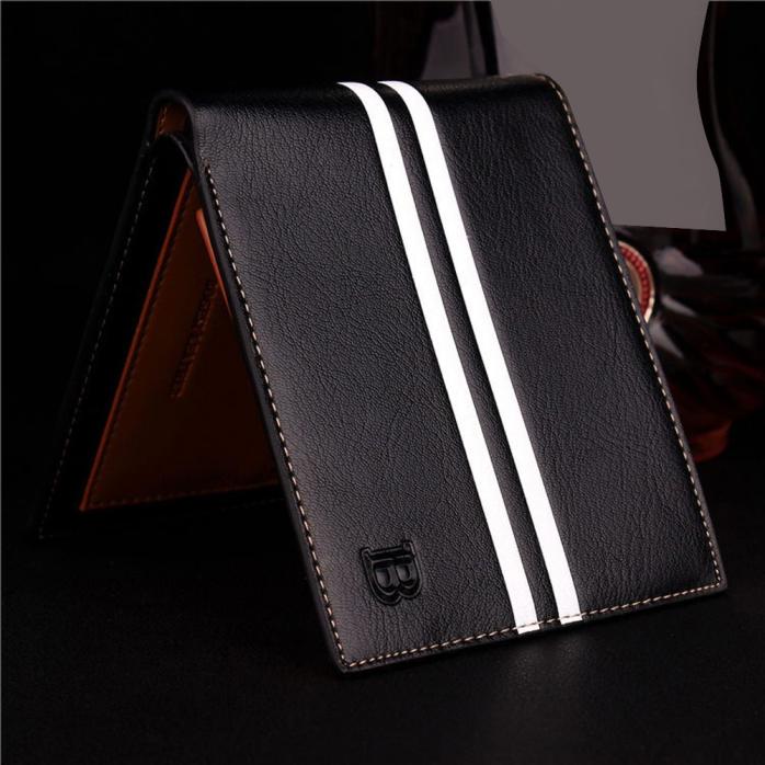 Famous Brand Men's Leather Wallet Male Retro ID Card Holder