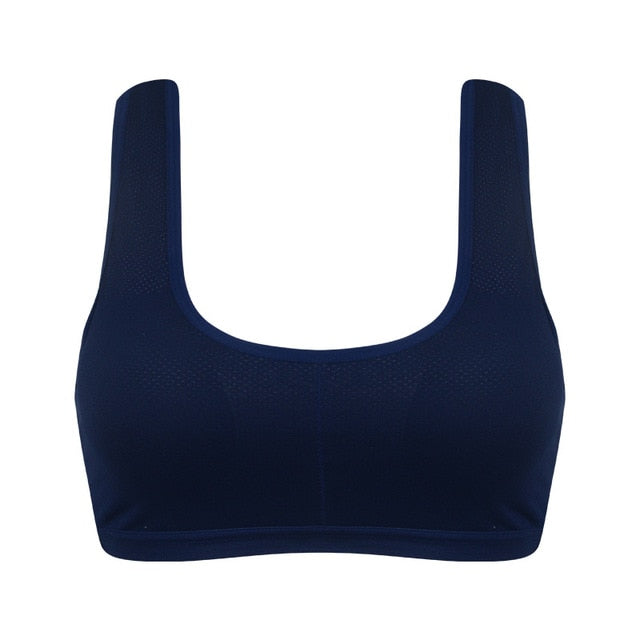 Breathable Sports Bra Hollow Out Side Striped Bras