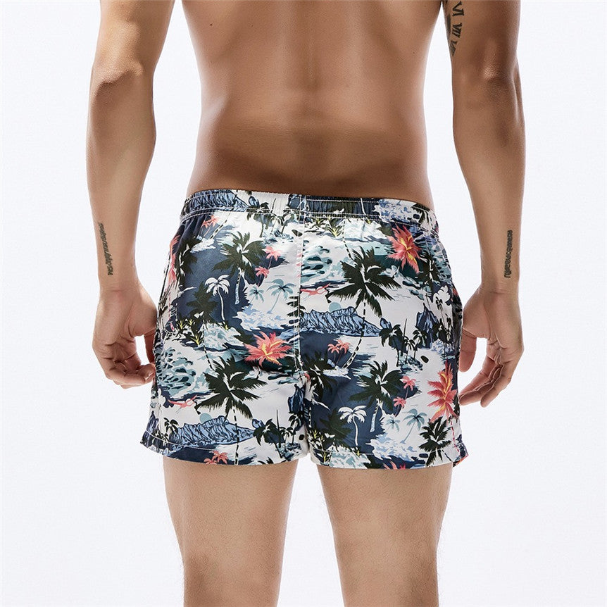 Newly Design Mens Summer Hawaii Style Coconut Trees Print