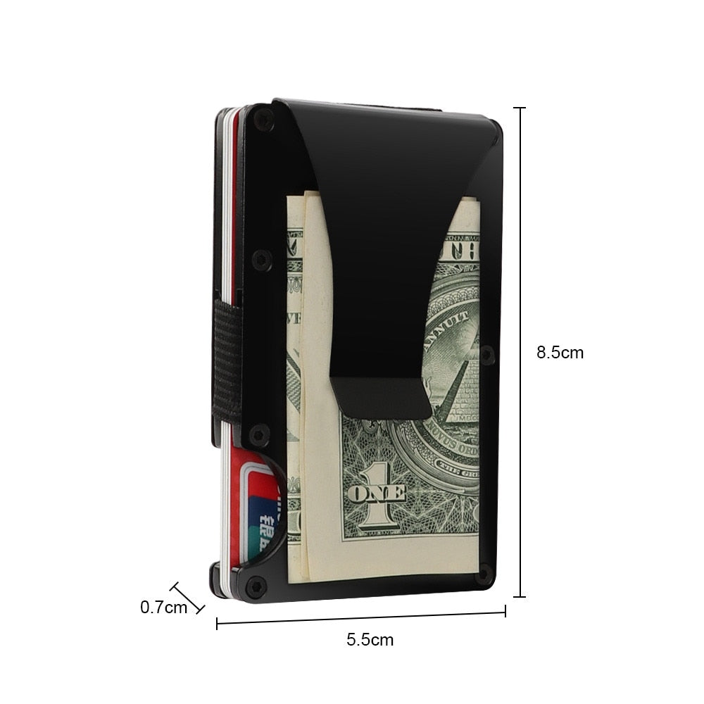 Metal Mini Slim Wallet Detachable Money Clip Brand Fashion