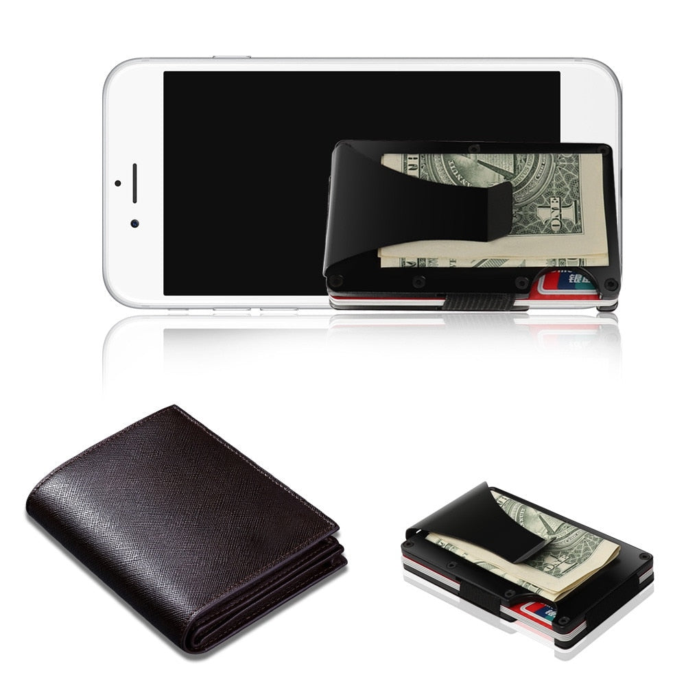 Metal Mini Slim Wallet Detachable Money Clip Brand Fashion