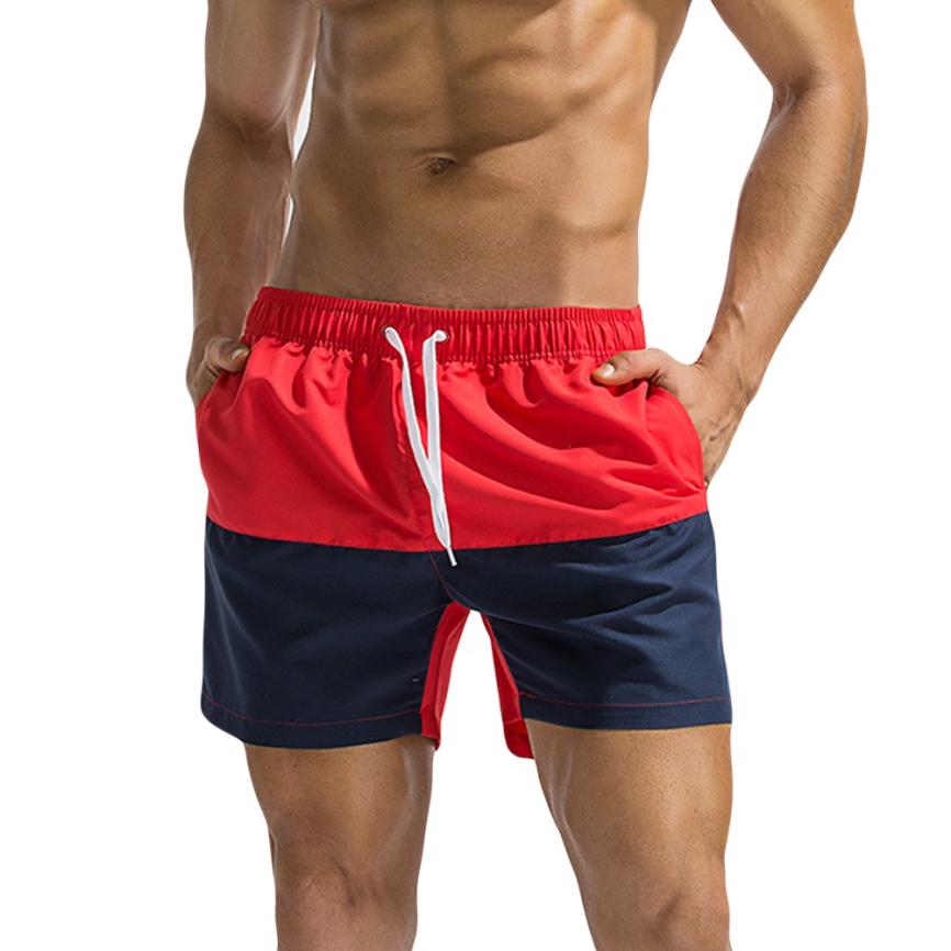 Men's New Beach Shorts Lace Panel Mens Boxer Shorts