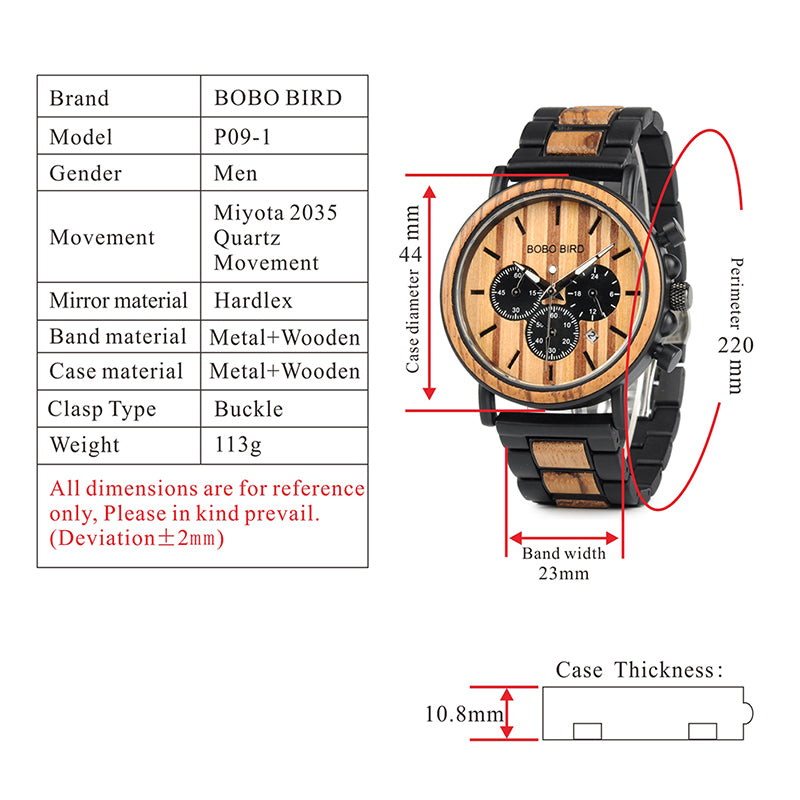 Wooden Men Watches Relogio Masculino Top Brand Luxury Stylish