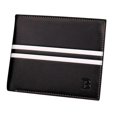 Famous Brand Men's Leather Wallet Male Retro ID Card Holder