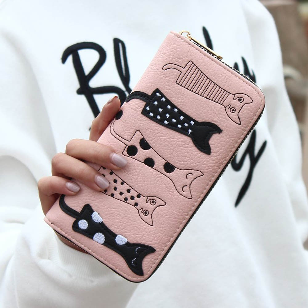 Luxury High Quality Women Cat Cartoon Wallet