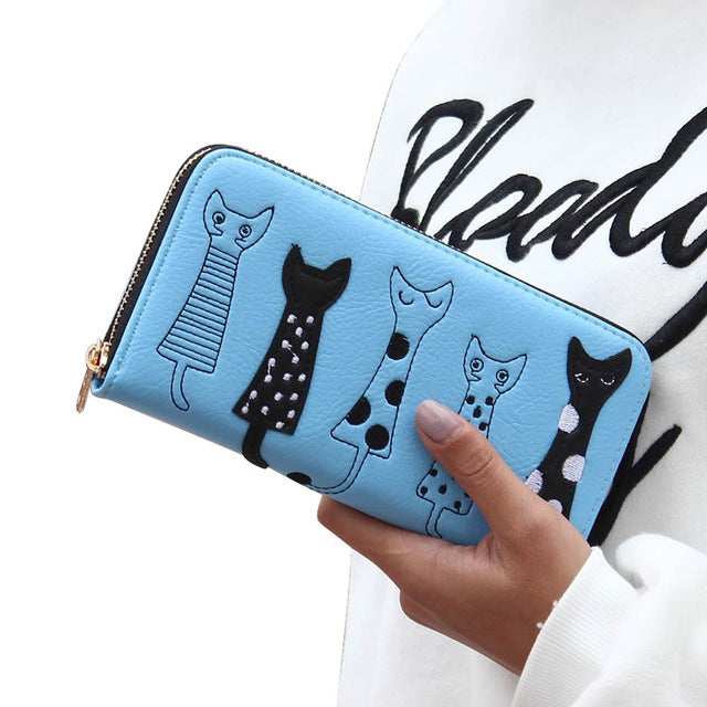 Luxury High Quality Women Cat Cartoon Wallet