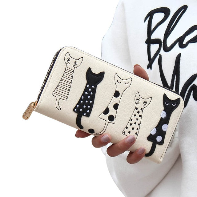 Luxury High Quality Women Cat Cartoon Wallet