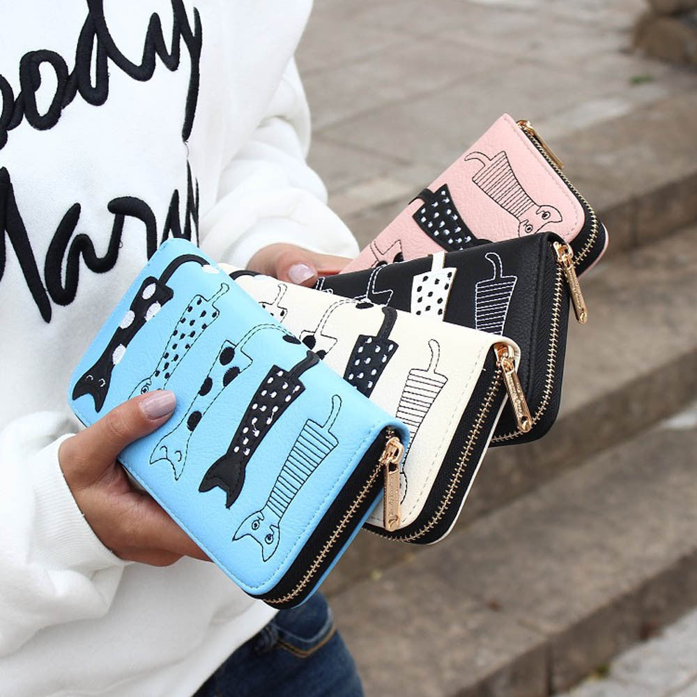Luxury High Quality Women Cat Cartoon Wallet