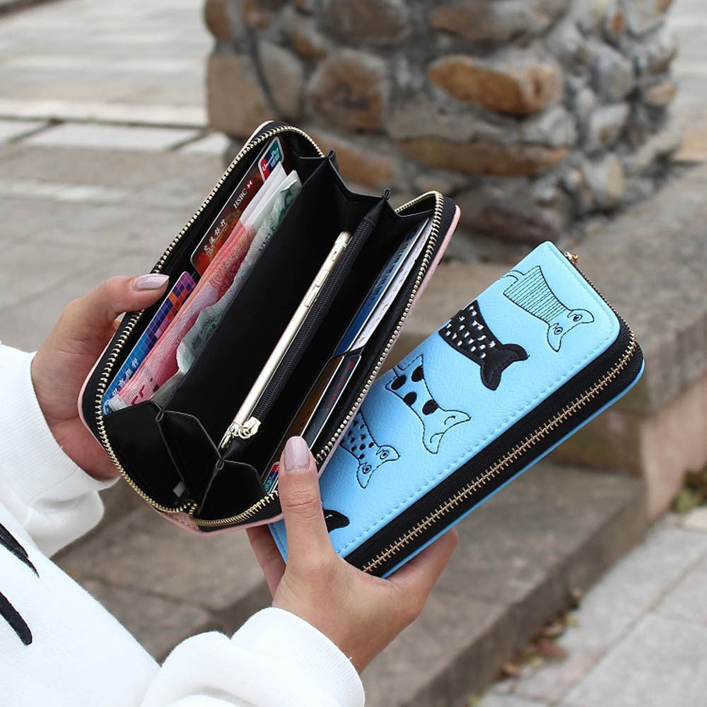 Luxury High Quality Women Cat Cartoon Wallet