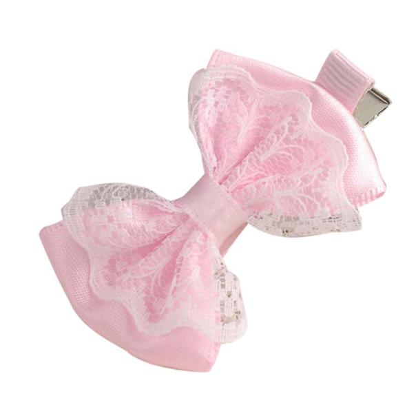 Best sale Cute Lace Bowknot Hair Clips Beautiful Baby Girl
