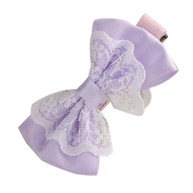 Best sale Cute Lace Bowknot Hair Clips Beautiful Baby Girl