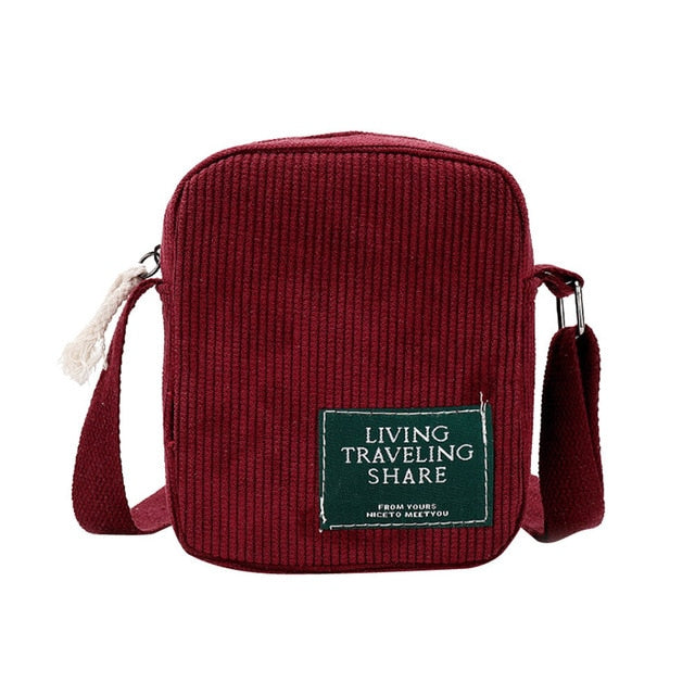 Fashion lady Corduroy single shoulder diagonal mobile bag