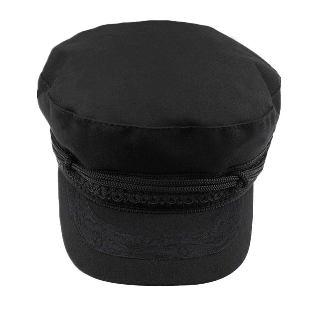 Women Military Beret Hats Sailor Caps Flat Bone Casquette
