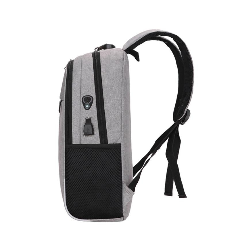 Men USB Charge Laptop Backpack Anti-theft