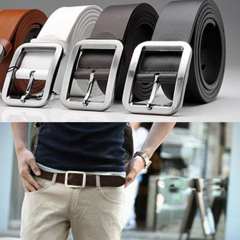 Belts for Men's Casual Leather Belt Buckle Waist Strap