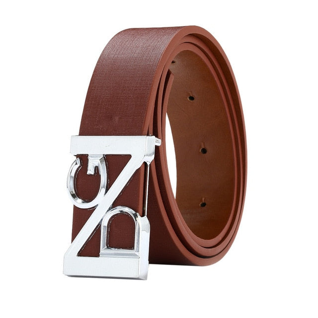 New Fashion men Belt Cool Casual PU Leather Skinny Slender