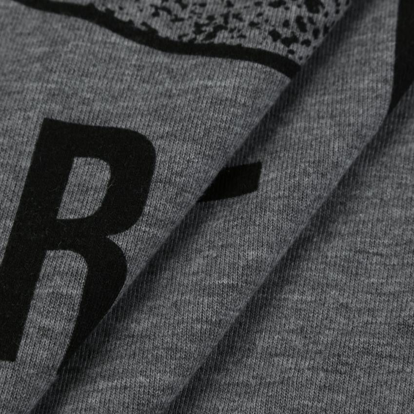 Cropped Spring Ladies 3/4 Sleeve Casual Gray T-Shirt Girls