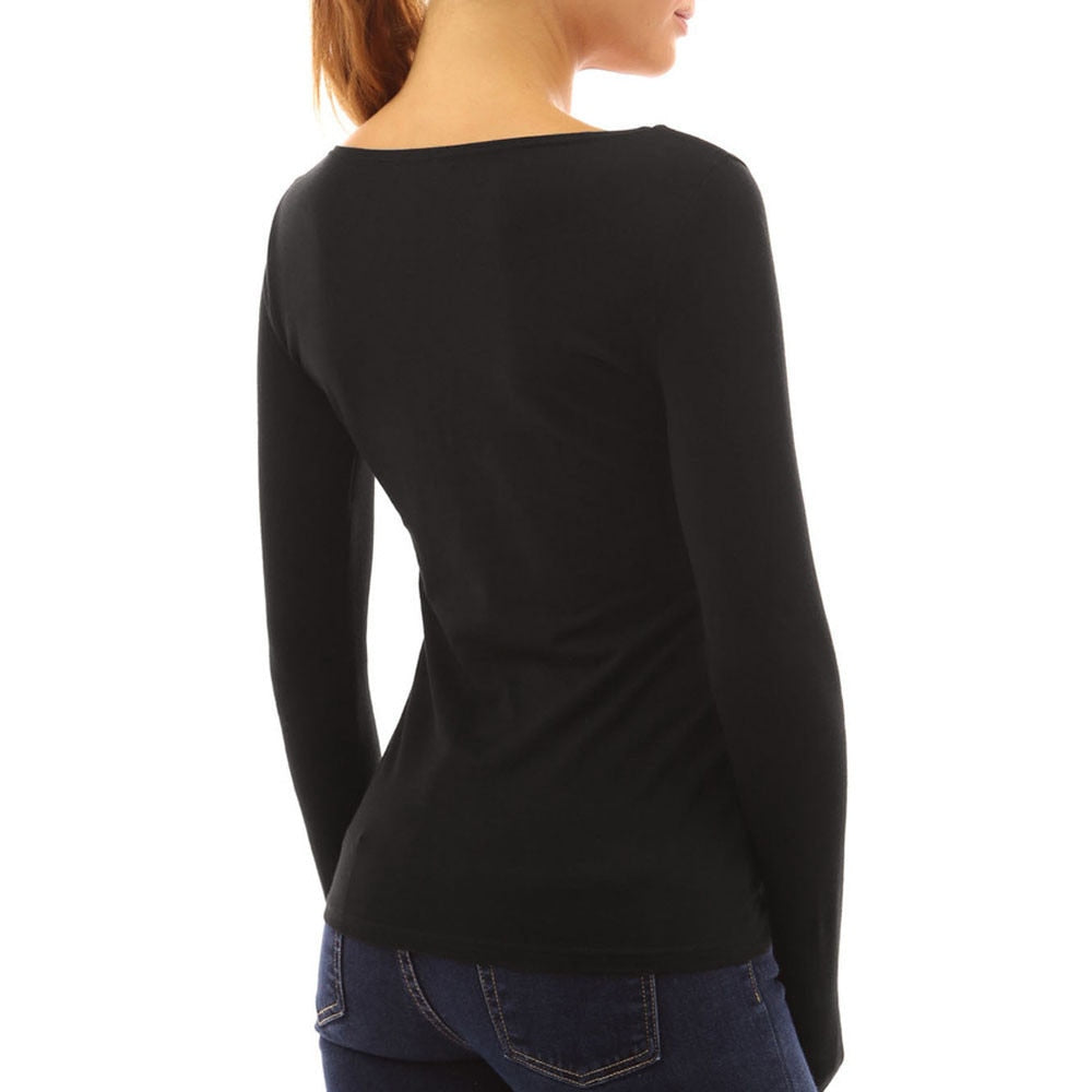 Womens Sexy Zipper Long Sleeve Casual Shirt Tops