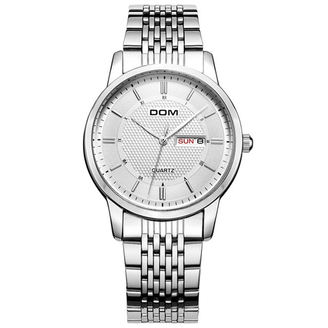 Fashion Quartz Watches Men Luxury Brand Waterproof Leather Strap