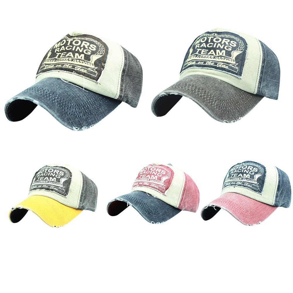 Letter Embroidery Washed baseball caps Men hats