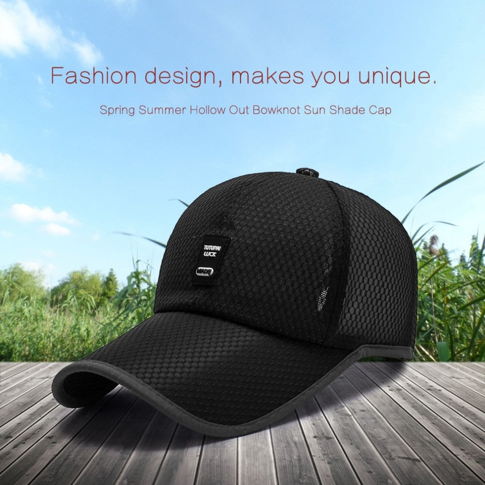 Comfortable Summer Men Cap Polyester Fiber Solid Color