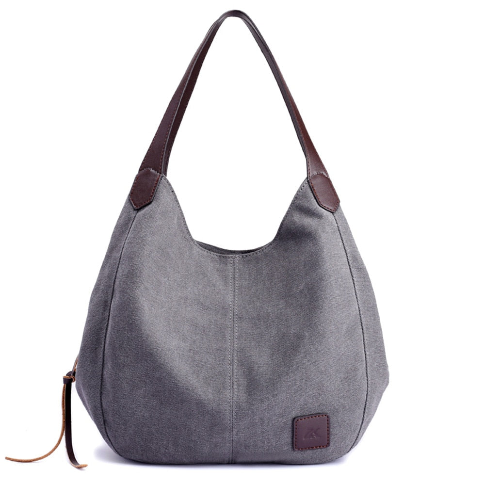 Brand Women's Canvas Handbags High Quality Female Hobos Single Shoulder Bags