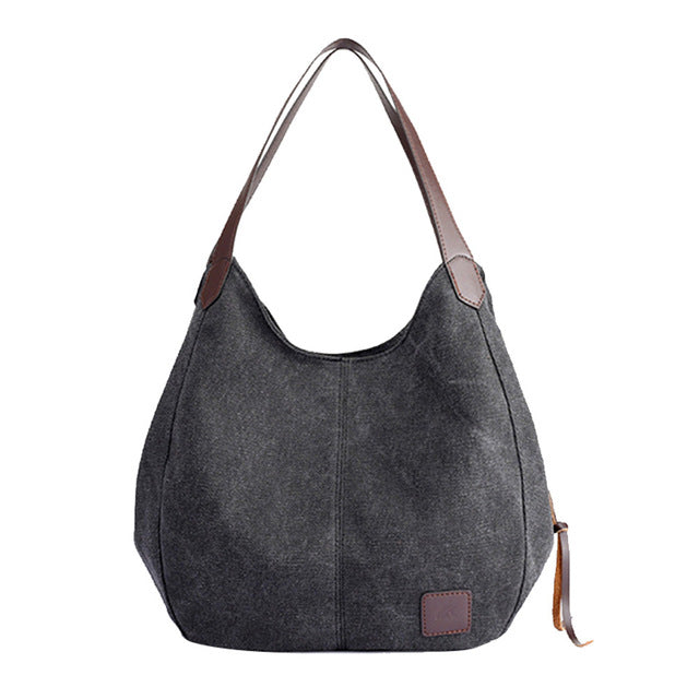 Brand Women's Canvas Handbags High Quality Female Hobos Single Shoulder Bags