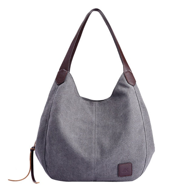Brand Women's Canvas Handbags High Quality Female Hobos Single Shoulder Bags